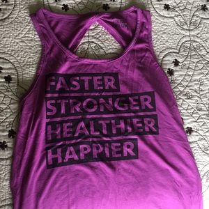Super cute workout tank with cute back